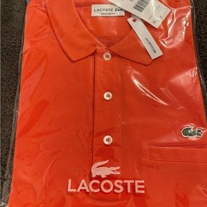 Men’s orange Lacoste shirt. NWT.